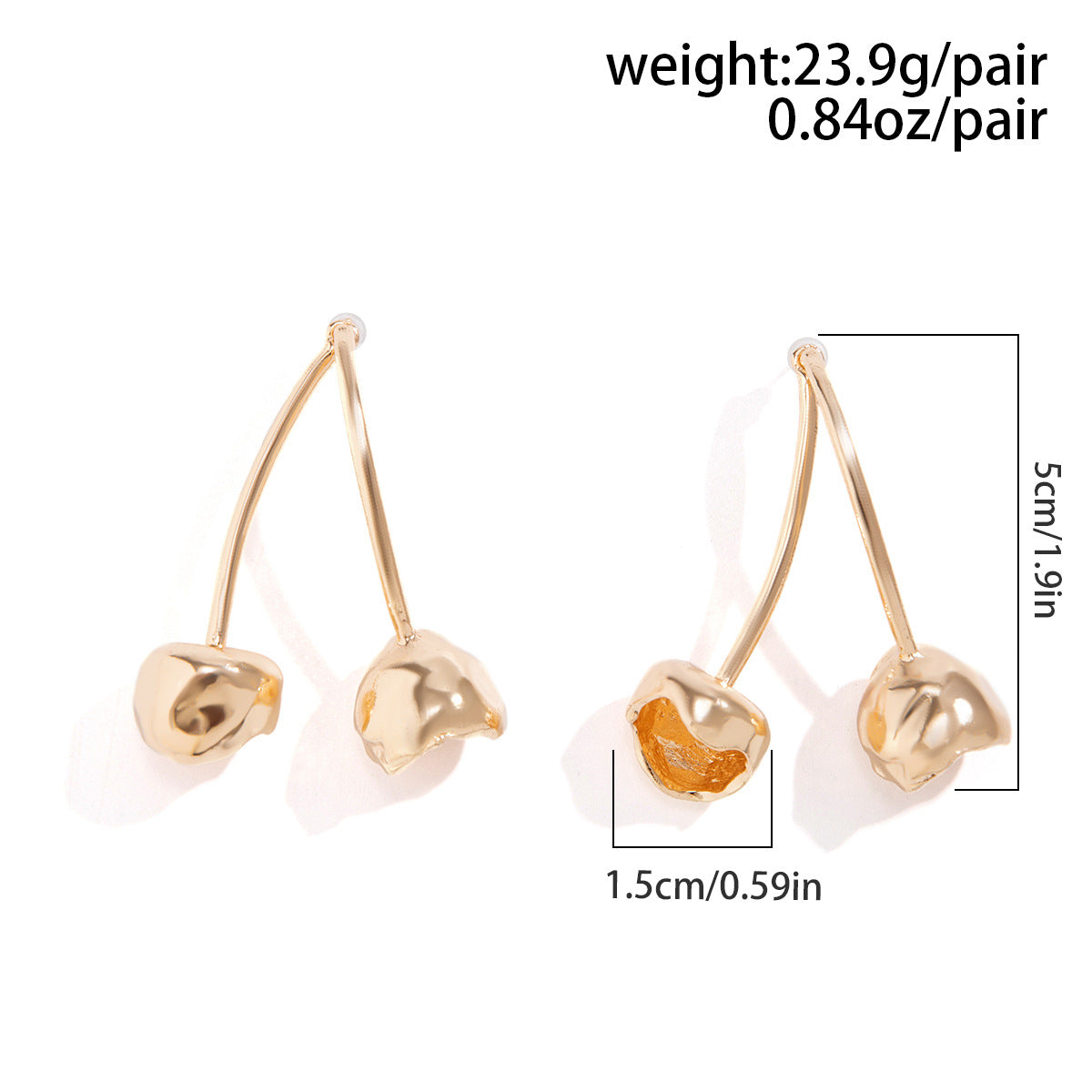 Ornament Sweet Dopamine Alloy Fruit Ear Earrings