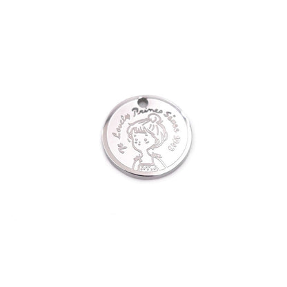 Steel Vacuum Hanging Gold-plated Queen Coin Pendants