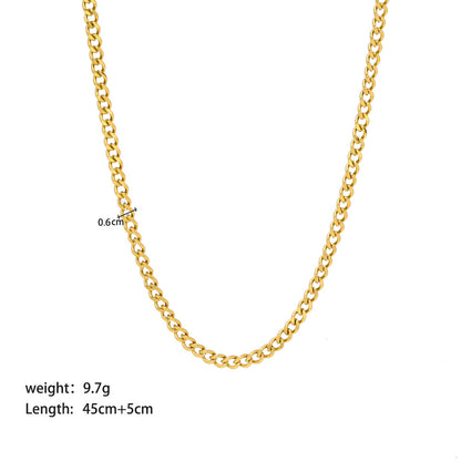 Women's & Men's Stainless Gold Hip Hop Cuban Link Necklaces