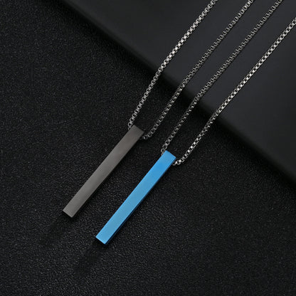 Women's & Men's Fashion Titanium Steel Rectangular Niche Hip Hop Pendants