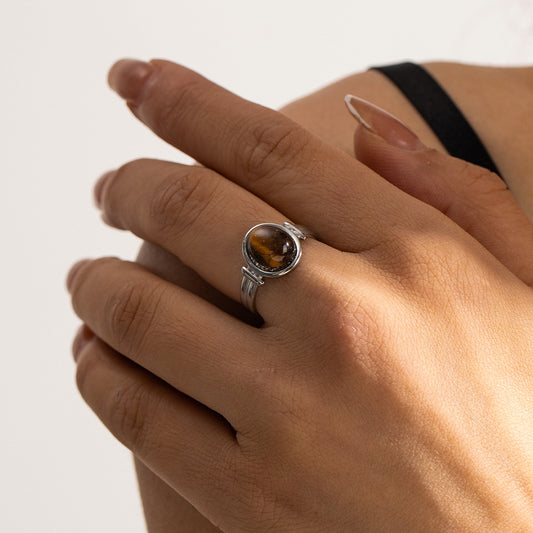 Titanium Steel French Court Entry Lux Rings