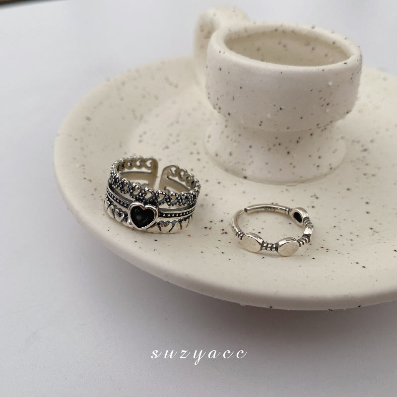 Style Love Female Heart-shaped Index Finger Rings