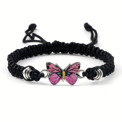 Women's Slouchy Butterfly Woven Adjustable Insect Bracelets
