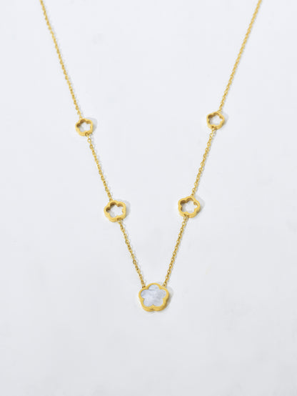 Women's Fashion High-grade Titanium Steel Gold-plated Clover Necklaces