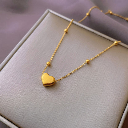 Women's Steel High-grade Heart-shaped Clavicle Chain Niche Necklaces