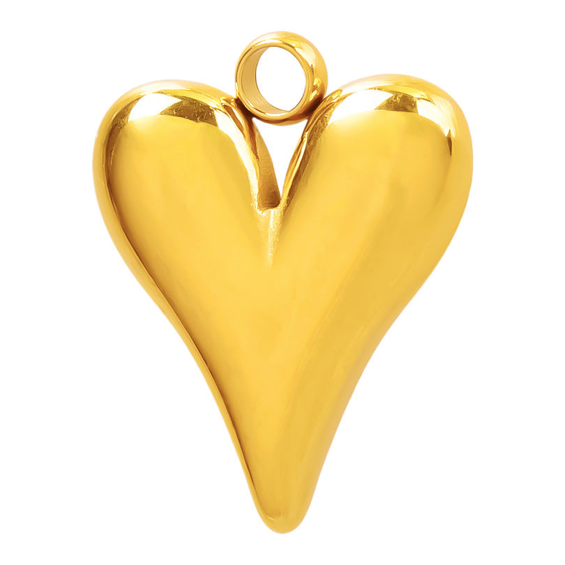 Stainless Steel Fashion Irregular Heart Golden Pendants