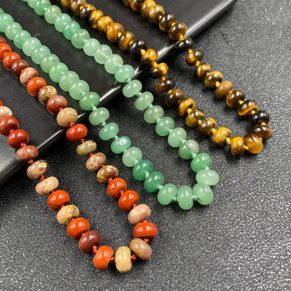 Crystal Agate Colorful Hollow Bead Abacus Necklaces
