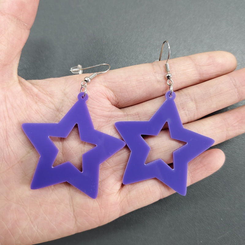 Pentagram Star Lightning Ear Hook Party Decoration Earrings