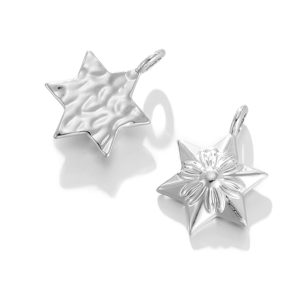 Multi Love Six-pointed Star Bow Alloy Pendants