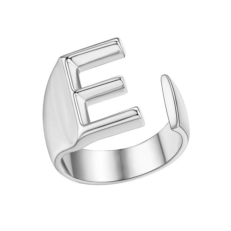 English Letters Female Opening Adjustable Fashion Rings
