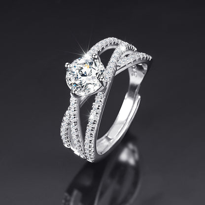Moissanite Female Live Streaming On Opening Rings