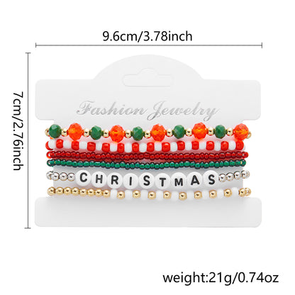 Creative Style Santa Claus Tree Polymer Bracelets