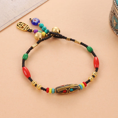 Women's Tibetan Nepal Beaded Vintage Exotic Ethnic Style Design Chinese Bracelets