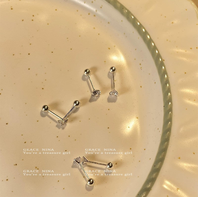 Zircon Earings Set Design Spiral Ear Rings
