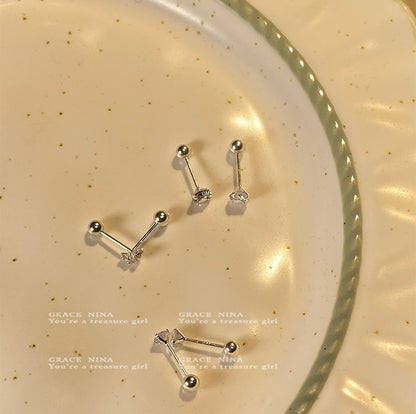 Zircon Earings Set Design Spiral Ear Rings