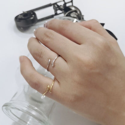 Sterling Sier Water Drop Female Minimalist Rings