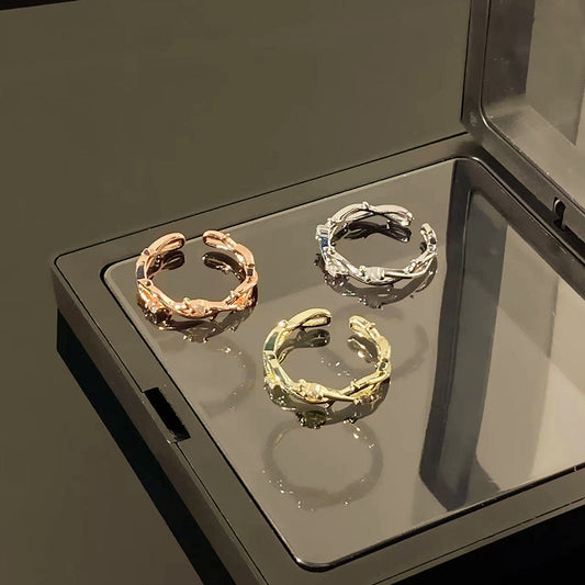 Korean Small Thorn Rattan Suit Open Rings