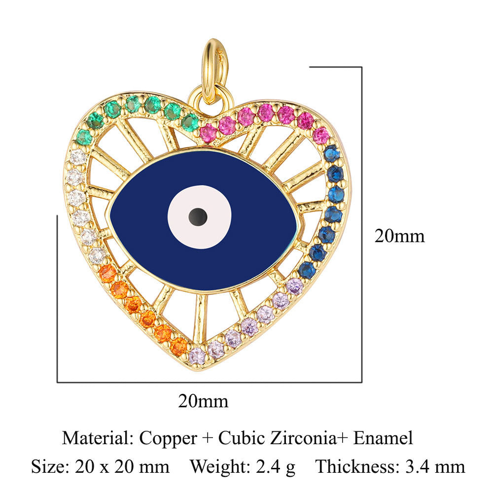 Love Bear Owl Copper Zircon Eyes Pendants