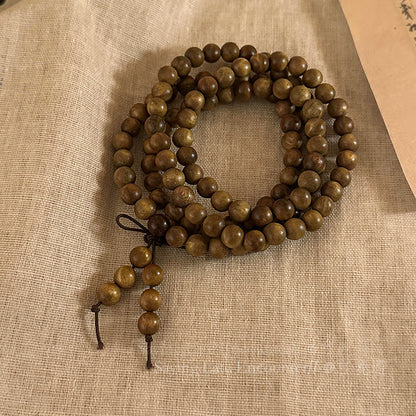 Women's Green Sandalwood Beaded Chinese Style Retro Minority High Bracelets