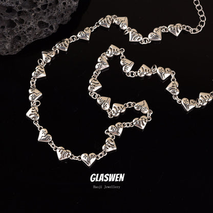 Simple Personality Chain Heart Female Temperament Wild High Bracelets