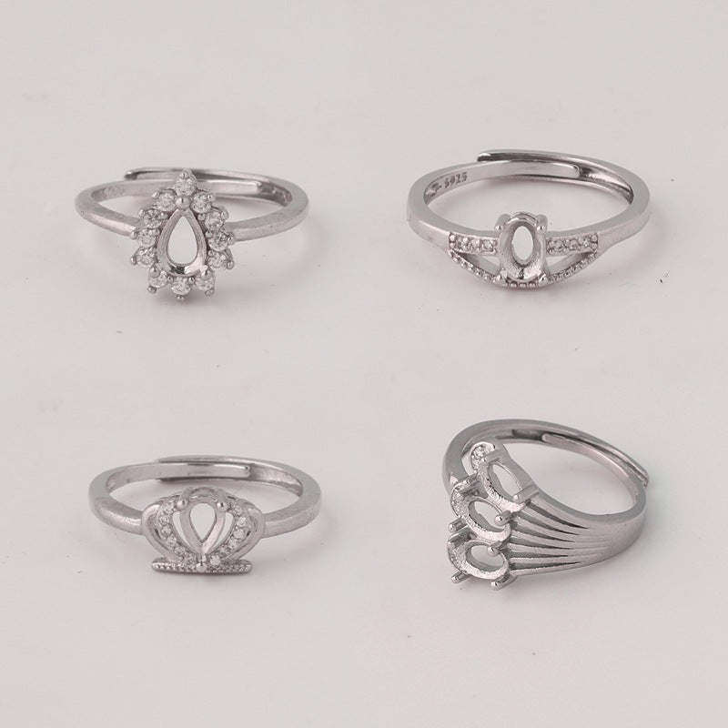 Frame Open Mouth Autumn Copper Alloy Electroplating Sier Rings