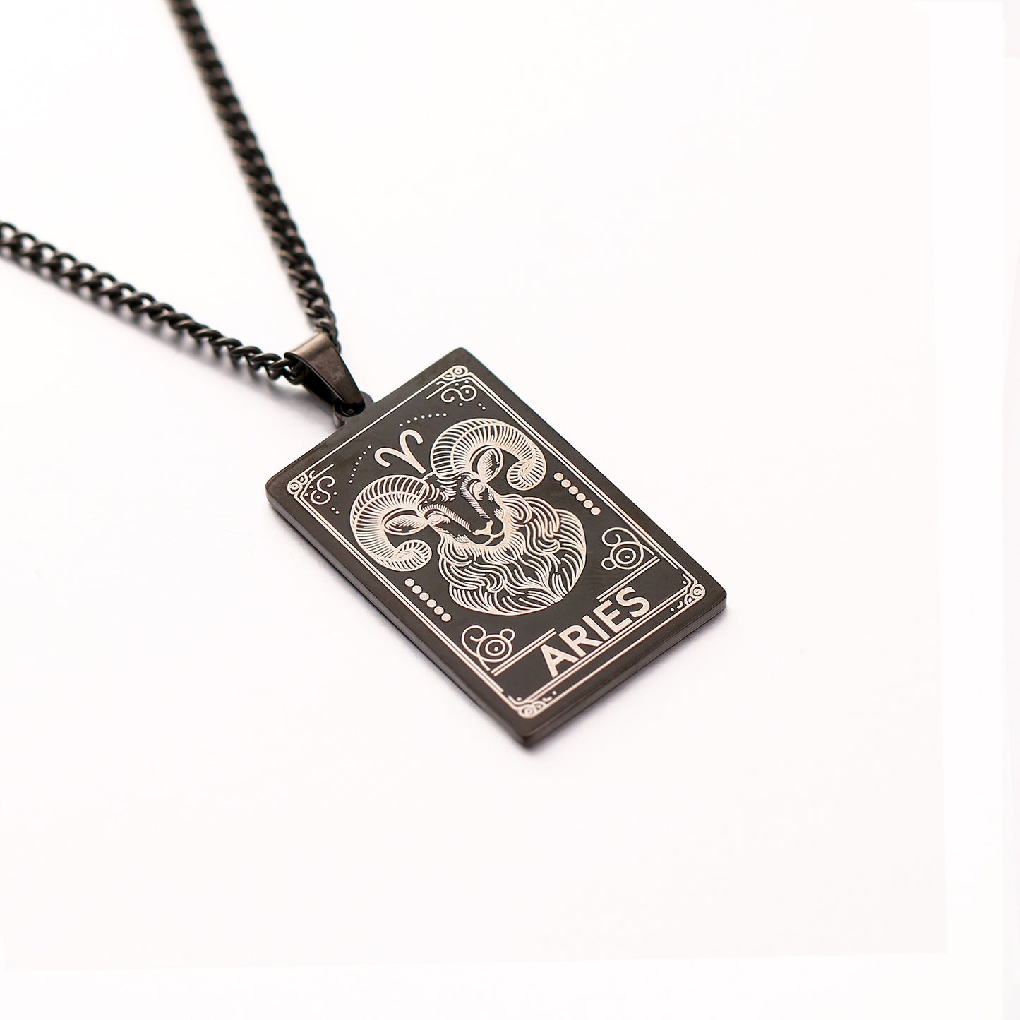 Men's Twee Constellations Logo Dog Tag Vintage Necklaces