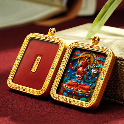 Painted Square Plate Wipe Handmade Brass Pendants