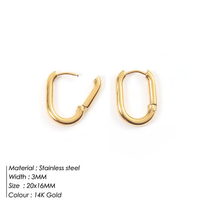 Stainless Steel Ear Gold Plated Jewelry Earrings