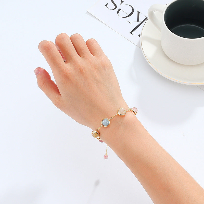 Women's Quartz Korean Style Sweet Mori Colorful Bracelets