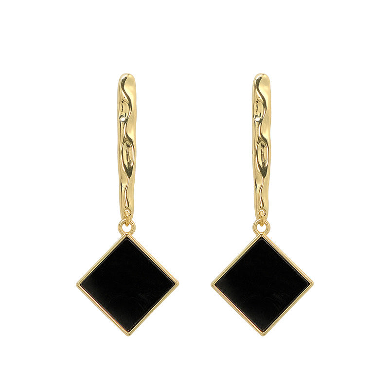 Simple Geometric Square Eardrops Temperament Female Earrings