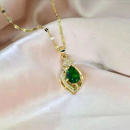 Women's Water Drop Clavicle Chain Temperament Wild Design Necklaces