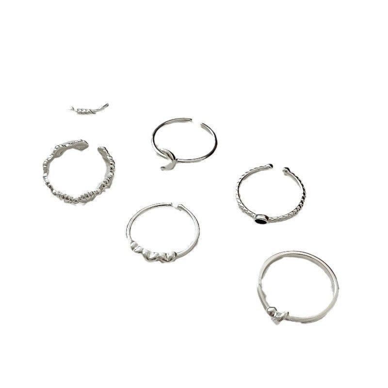 Bright Sier Ornament Sterling Simple Niche Rings