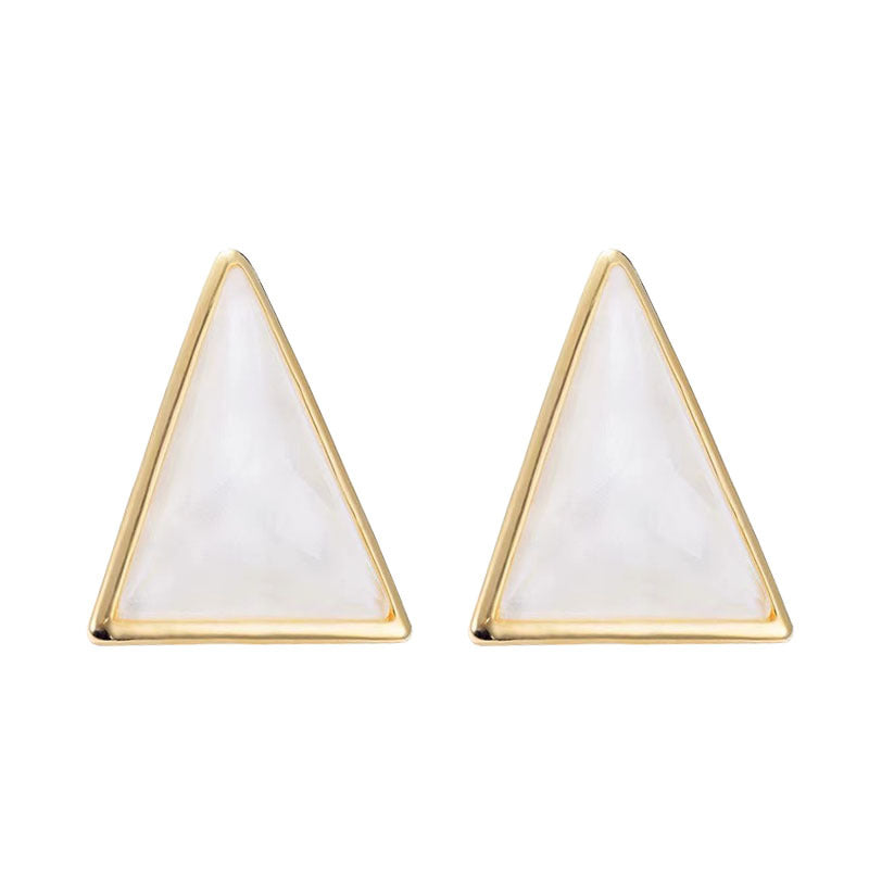 Women's French Style Exaggerated Geometry Triangle High Sense Earrings