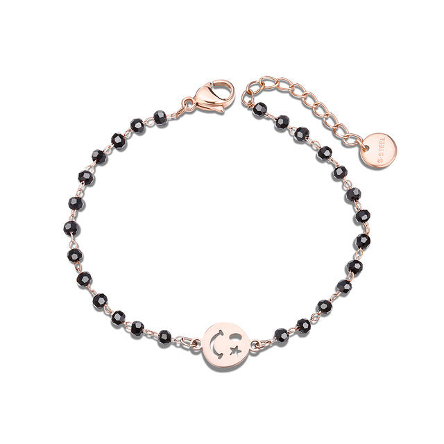 Clover Female Simple Couple Rose Gold Bracelets