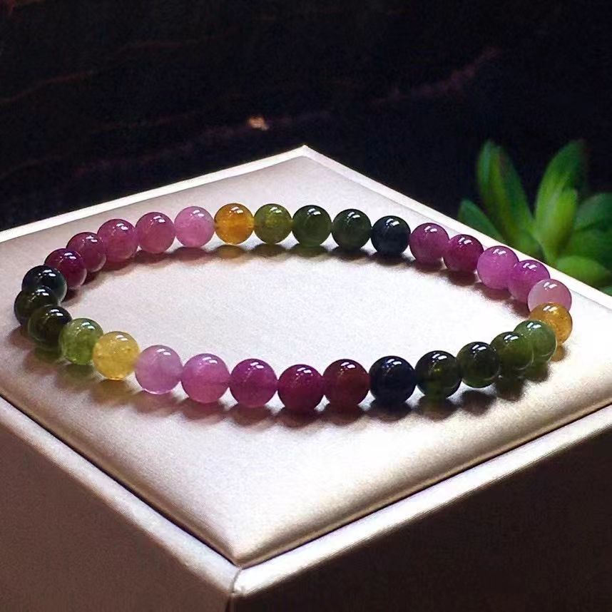 Style Chinese Color Tourmaline Jade Design Bracelets