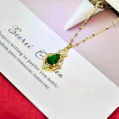 Women's Water Drop Clavicle Chain Temperament Wild Design Necklaces