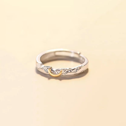 Sier Sun Moon Couple Pair Of Rings