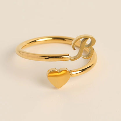 Three-dimensional Love Little Finger Open Adjustable Rings