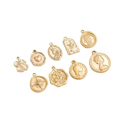 Vapor Plating Real Gold Princess Queen Pendants