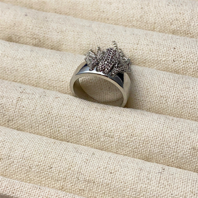 Women's Simple Sterling Sier Special Interest Light Rings
