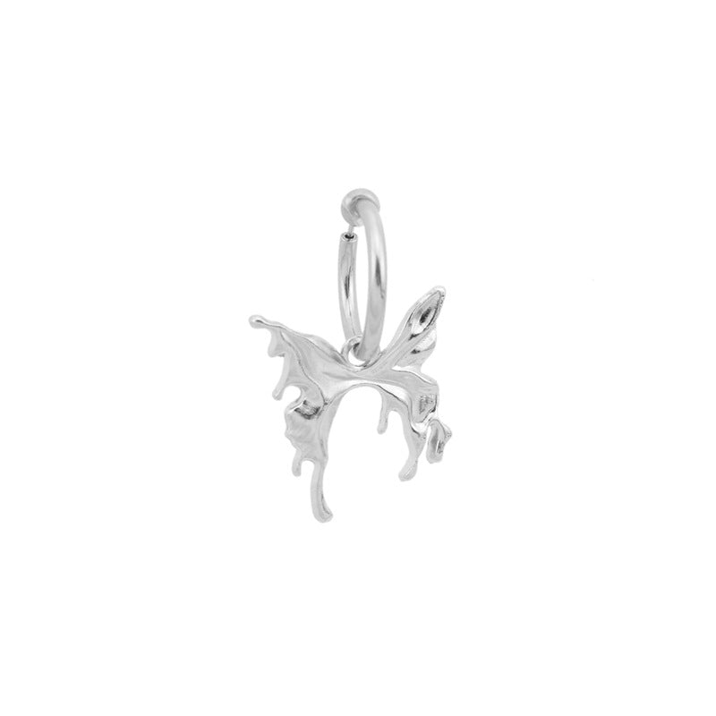 Elegant Butterfly Ear Stainless Steel Accessories Rings