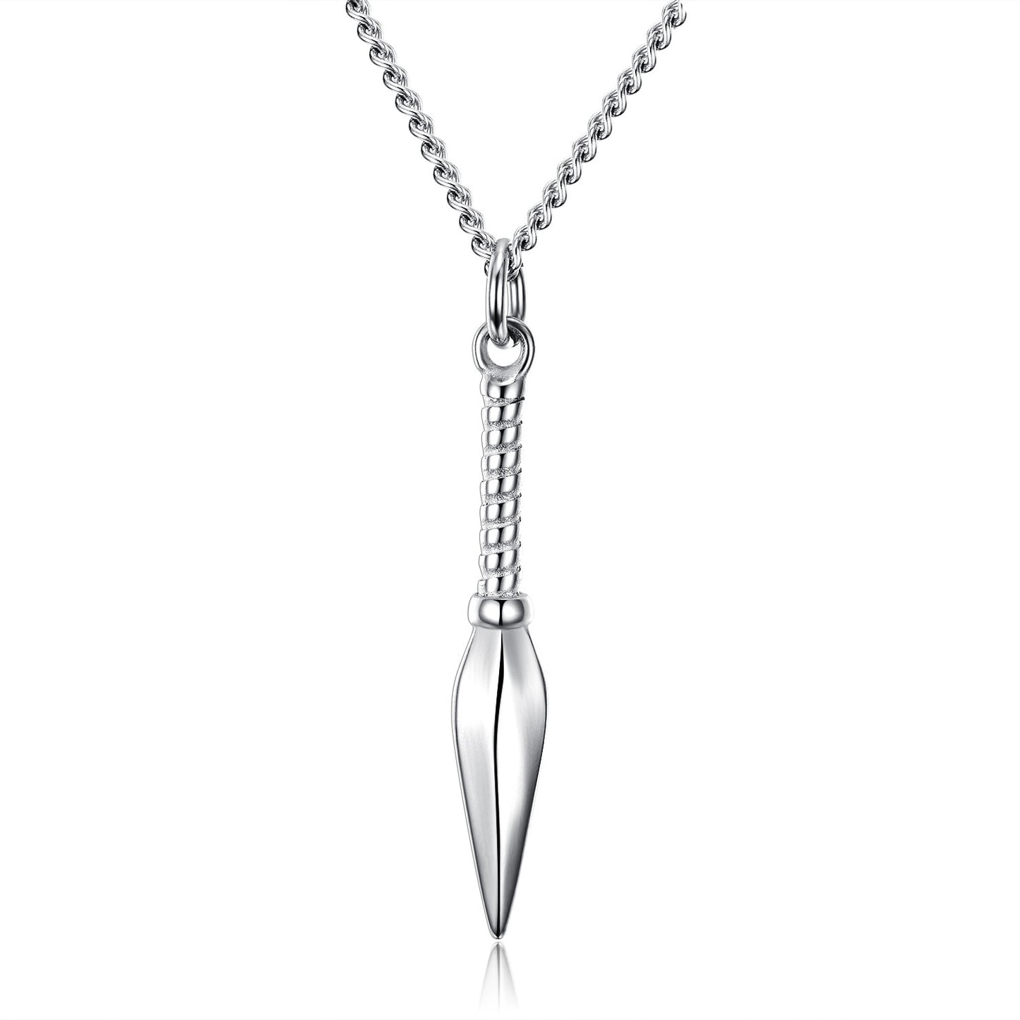 Men's Pure Steel Personality Cool Spearhead Titanium Necklaces