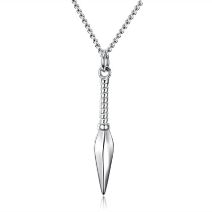 Men's Pure Steel Personality Cool Spearhead Titanium Necklaces