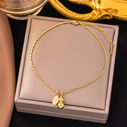 Women's Anklet Titanium Steel No Fading Chinese Style Necklaces