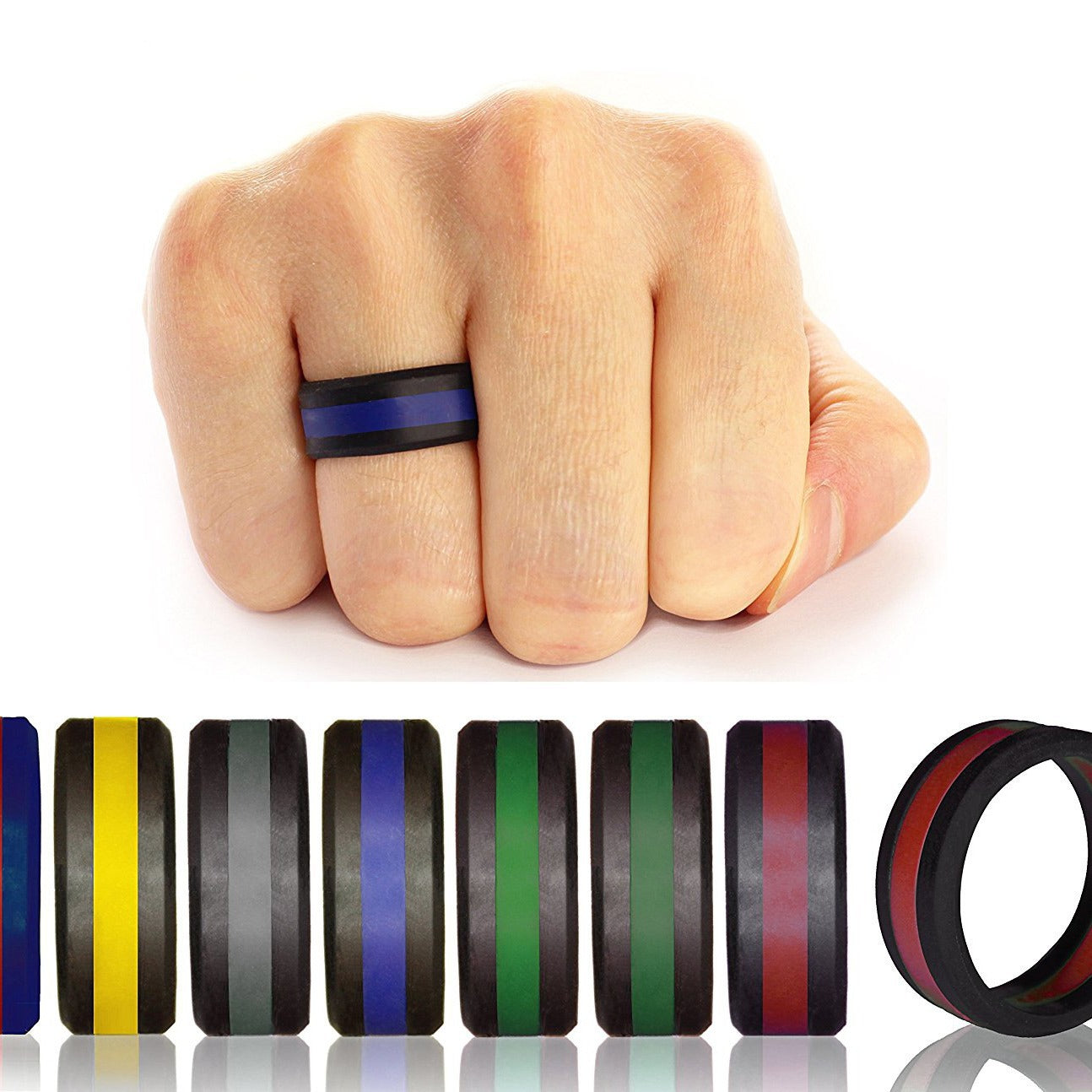 Two-color Sandwich Silica Gel Silicone Outdoor Rings
