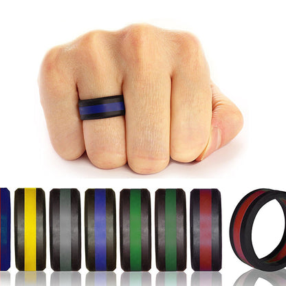 Two-color Sandwich Silica Gel Silicone Outdoor Rings