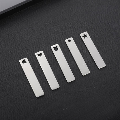 Polished Metal Blank Material Titanium Number Pendants