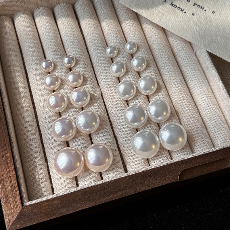 Flour Light Pearl Female Sier Needle Luxury Temperament Earrings