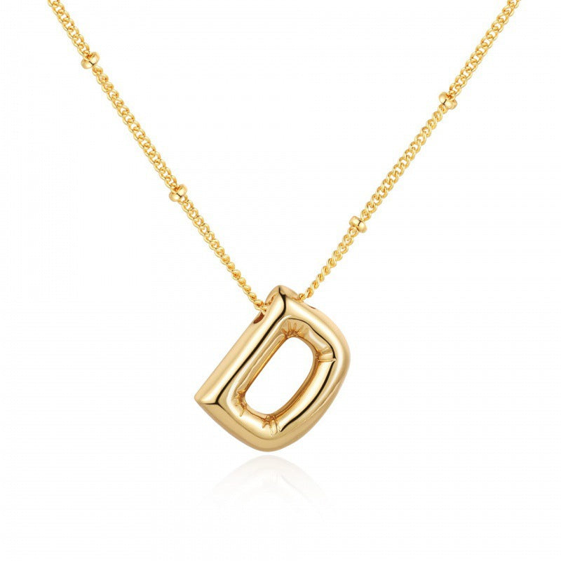 Women's Gold Balloon Glossy English Letter Fashion Pendants