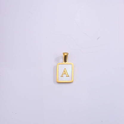 Fashion Real Gold Plated Letter Female Pendants